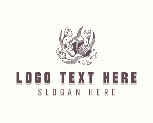 Videography - Floral Camera Photography logo design