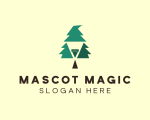 Pine Tree Wizard  logo design