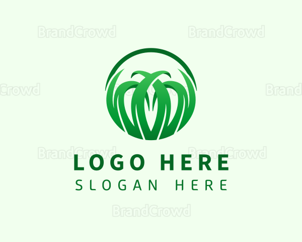 Lawn Grass Landscaping Logo