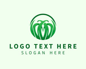 Nature - Lawn Grass Landscaping logo design