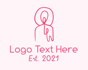 Vulva - Pink Wax Candlelight logo design