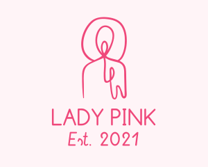Pink Wax Candlelight logo design