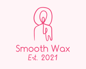 Pink Wax Candlelight logo design