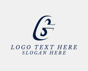 Negative Space - Serif Slant Company logo design