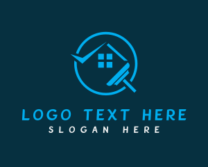 Clean - House Check Window Cleaner logo design