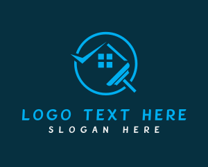 Residential - House Check Window Cleaner logo design