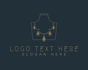 Gemstone - Elegant Jewelry Necklace logo design