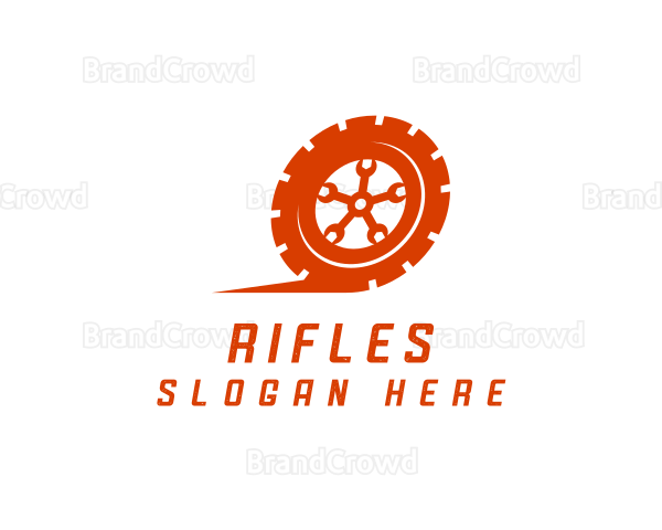 Tire Mechanic Wrench Logo