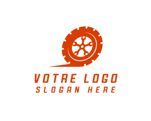 Tire Mechanic Wrench Logo