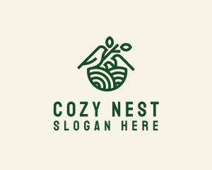 Nest - Bird Family Nest logo design