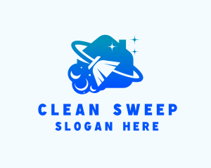 Sweeper - Broom Sweeper Housekeeping logo design