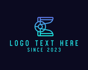 Telecommunications - Electronic Tech Letter E logo design