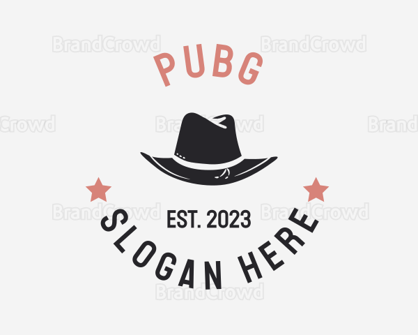 Hipster Fedora Hat Logo