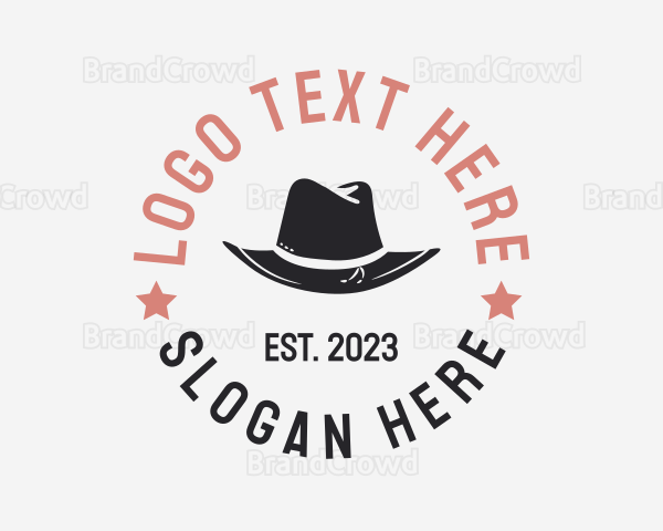 Hipster Fedora Hat Logo