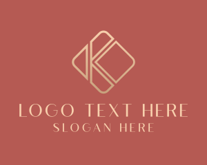 Initial - Elegant Gold Company Letter K logo design