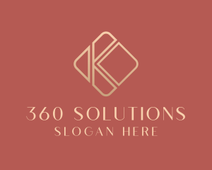 Elegant Gold Company Letter K logo design