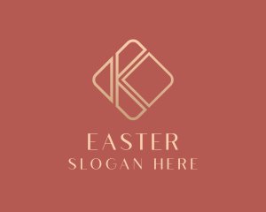 Elegant - Elegant Gold Company Letter K logo design