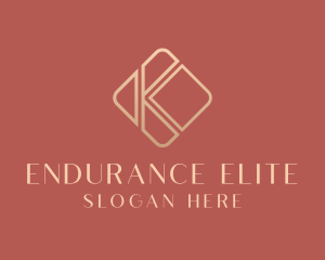 Elegant Gold Company Letter K logo design