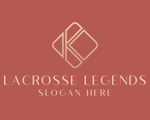 Elegant Gold Company Letter K logo design