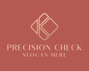 Elegant Gold Company Letter K logo design