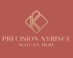 Elegant Gold Company Letter K logo design