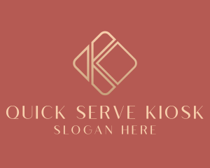 Elegant Gold Company Letter K logo design