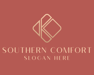 Elegant Gold Company Letter K logo design