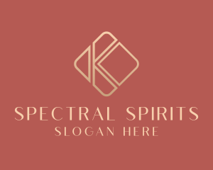 Elegant Gold Company Letter K logo design