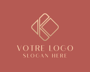 Commercial - Elegant Gold Company Letter K logo design