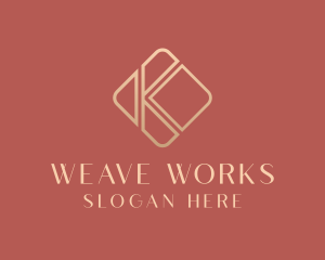 Elegant Gold Company Letter K logo design