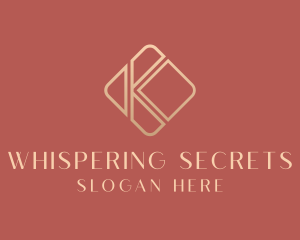 Elegant Gold Company Letter K logo design