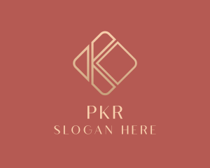 Elegant Gold Company Letter K logo design