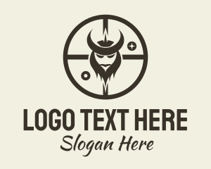Firearm - Viking Warrior Shield logo design