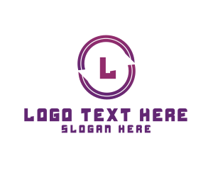 Salon - Futuristic Oval Business logo design