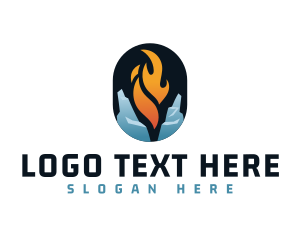 Heat - Round Fire Ice logo design