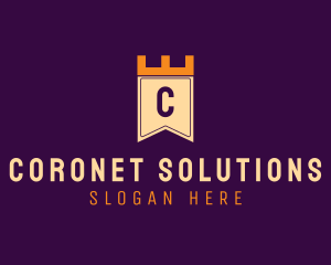 Coronet - Royal Regal Banner Monarch logo design