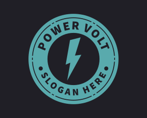 Electric Lightning Volt logo design