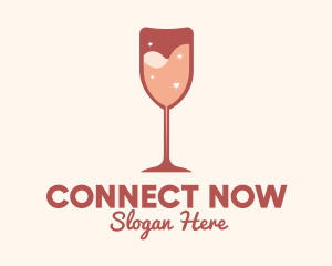 Meetup - Sparkling Heart Wine logo design