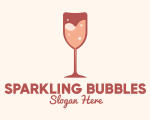 Sparkling - Sparkling Heart Wine logo design