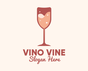 Wine - Sparkling Heart Wine logo design