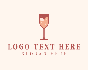 Liquor - Sparkling Heart Wine logo design