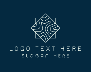 Abstract Wave Map logo design