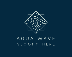 Abstract Wave Map logo design