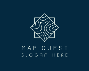 Abstract Wave Map logo design