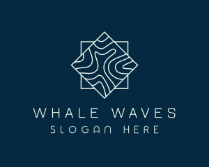 Abstract Wave Map logo design