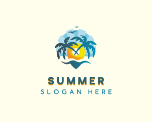 Island Beach Travel logo design