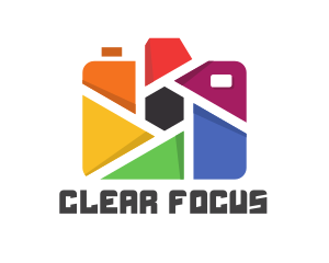 Colorful Camera Hexagon logo design