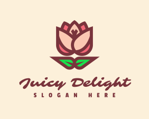 Juicy - Sexy Rose Bosom logo design