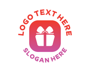 Mobile Phone - Gift Box App logo design