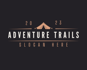 Retro Camping Tent logo design